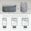 Foldable storage bench/upholstered bench with velvet look for living room, 76 x 38 x 35 cm, dark gray