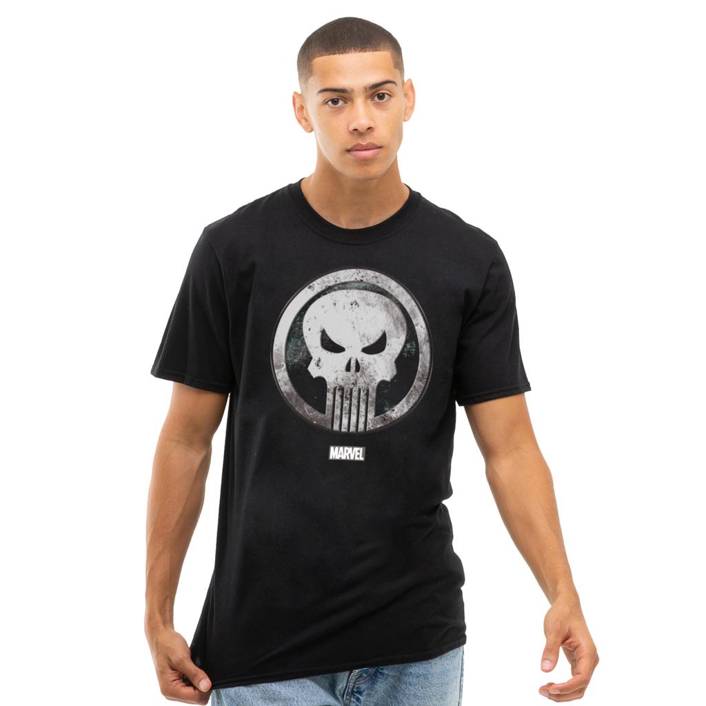 The Punisher Mens Skull Badge T-Shirt