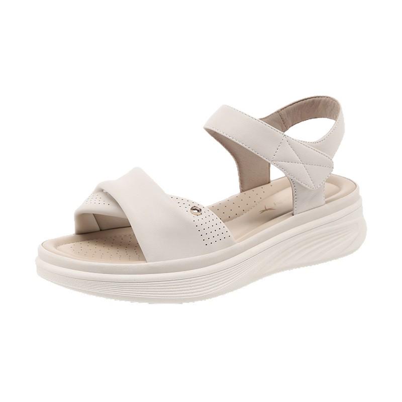 Red Dragonfly Women's Genuine Leather Soft Sole Sandals - Summer 2026 Collection