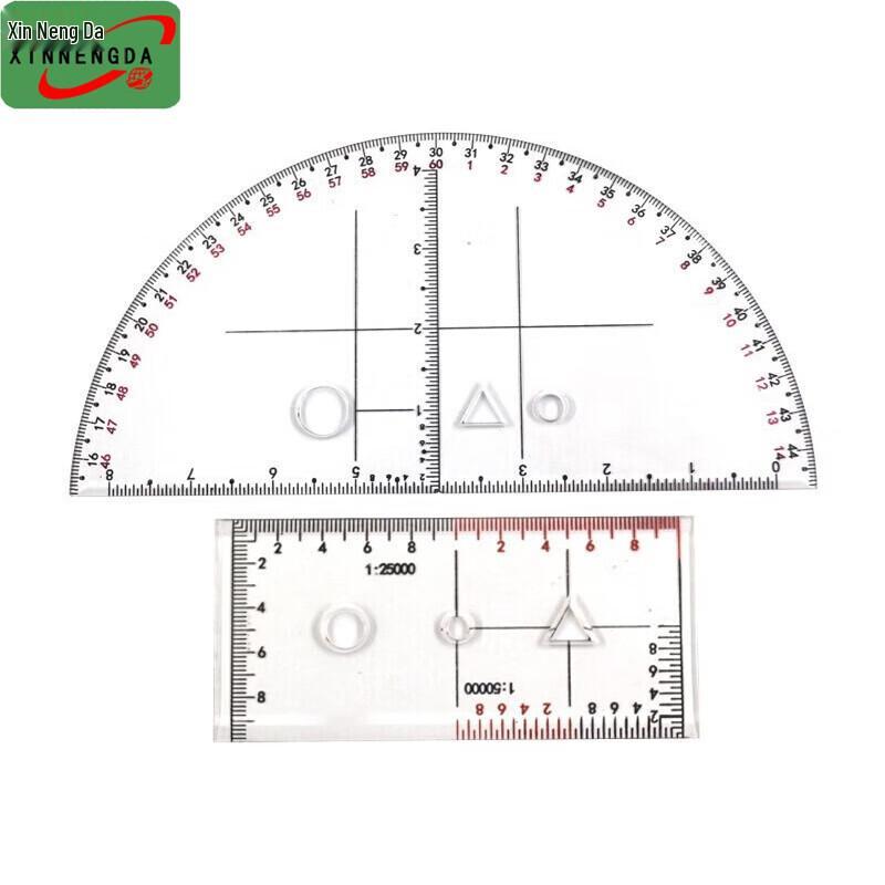 Xinnengda Engraved 2-Piece Field Command Ruler Set