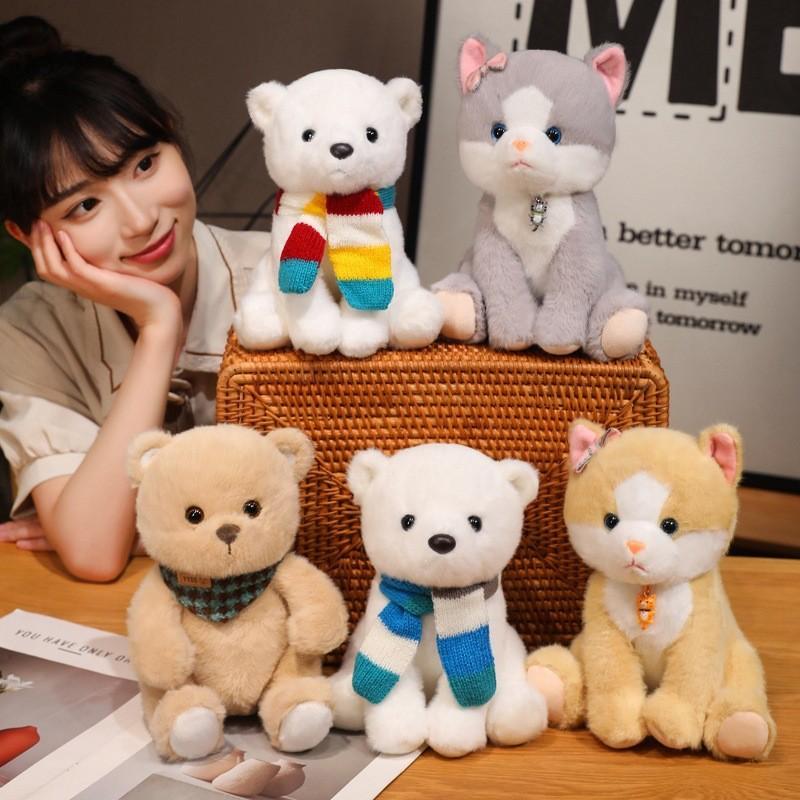 Adorable Teddy Bear Plush Toy With Cute Scarf For Kids Perfect Gift Idea