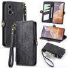 For Motorola Moto G85 5G/S50 Neo 5G Zipper Wallet Case Geometry Lines Leather Phone Cover with Strap
