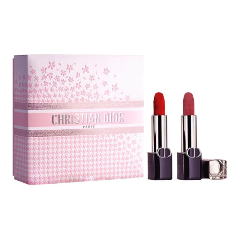 DIOR Lipstick Two-piece set C: Velvet Lipstick #999 Legendary Red Lip + Velvet Lipstick #720 Tan Fei Nude синий