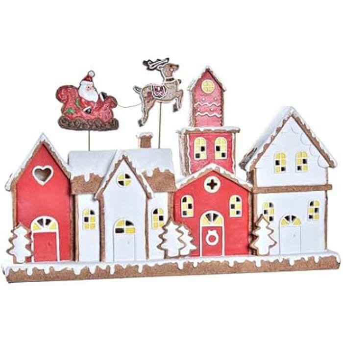 Décoration de Noël - DKD Home Decor - Standard - Blanc et Rouge - Résine - 41x7,5x27 cm
