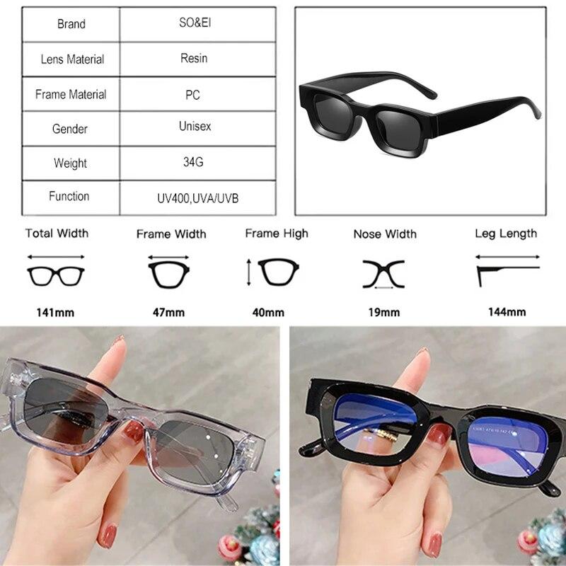 Fashion Small Square Polarized Sunglasses Retro Punk Shades UV400 Trending Sun Glasses