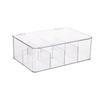 1pc Acrylic Tea Bag Storage Box - Sealed Multi-Compartment Organizer with Lid for Coffee Sugar, Office Kitchen Use