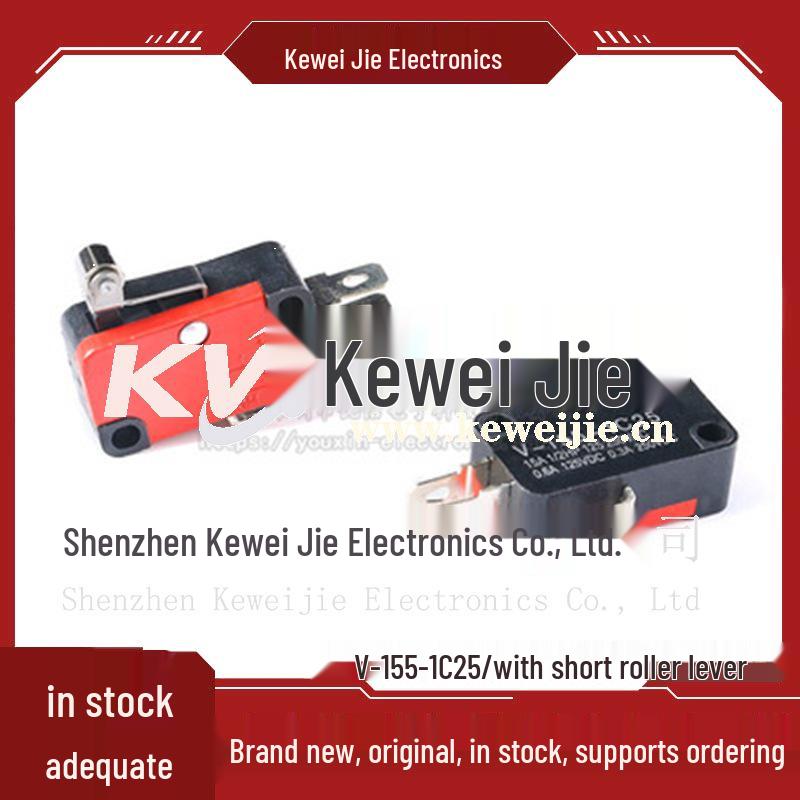 Copper Contact V-15 KW7-3 Micro Switch with Lever Optional, Copper Roller, and Push Button Limit Switch.