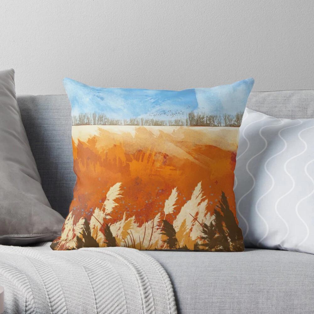 Bedroom Living Room Sofa Bed Decoration Abstract Landscape Pattern Home Pillow Cover Cushion