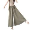 New Summer Thin High-waisted A-shaped Casual Wide-leg Pants Pleated Skirt Pants