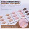 3Pairs/Set Replacement False Eyelash Extension Practice Head Model Silicone Removable Eyelids Tattoo Training Eyes Mannequin
