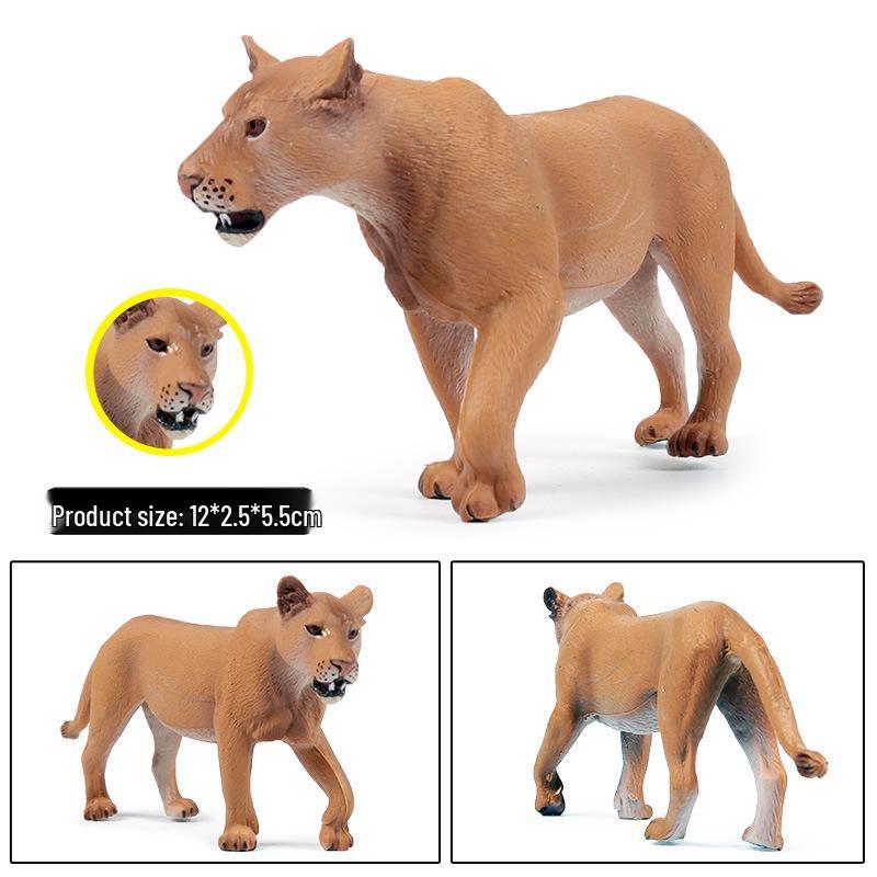 Lion Pride Simulation: Male & Female African Lion Figurines - Plastic Wild Animal Action Models