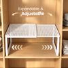 Expandable Closet Shelf Organizer Telescopic Wardrobe Storage Rack No Drill Adjustable Divider for Clothes Shoes Cabinets Home