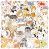 10/30/50 Stück Kawaii Verzerrte Katze PVC Aufkleber Ästhetische Bunte DIY Dekoration Scrapbooking Handbuch Zubehör für Kinder
