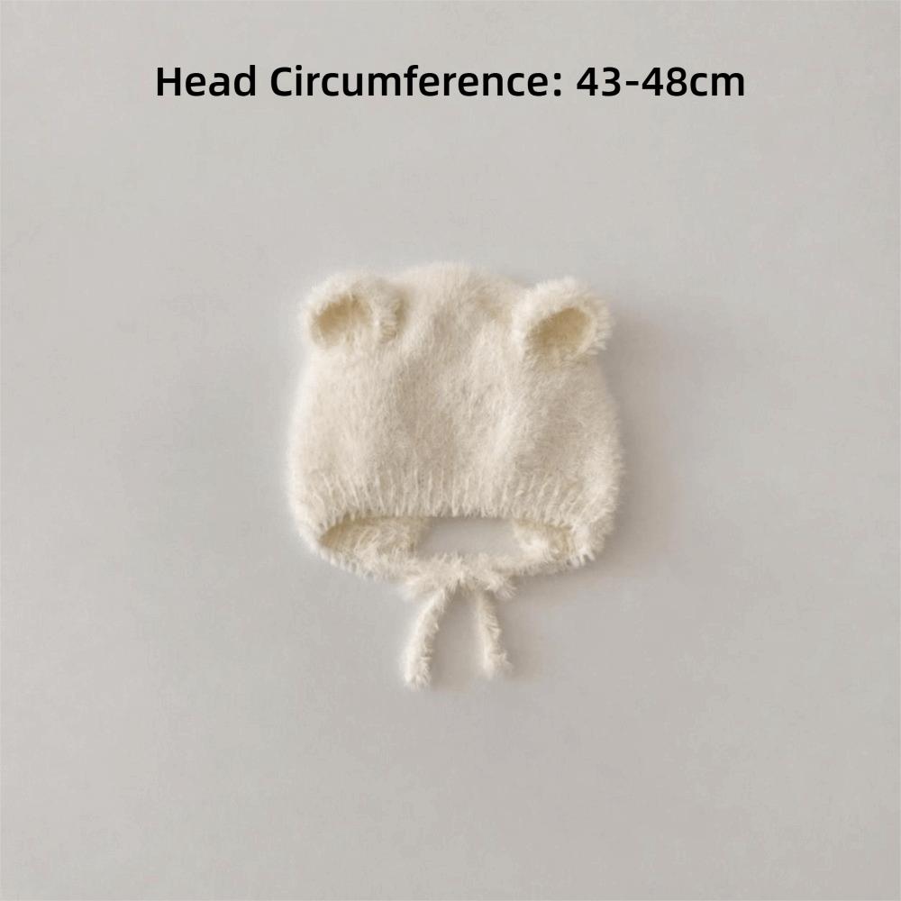Windproof Knitted Warm Hat Soft Ear Protection Hats New Newborn Bonnet Hat  Kids