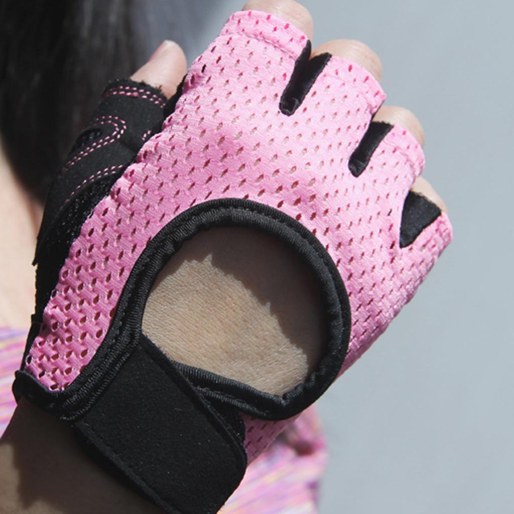 Half Finger Gym Gloves Women Men Weightlifting Fitness Gloves Fingerless Nonslip Bodybuilding Training Dumbbells Gloves
