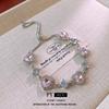 Zircon Heart Korean Style Pull-Out Bracelet - High-End, Light Luxury, Sweet, Versatile Temperament Jewelry