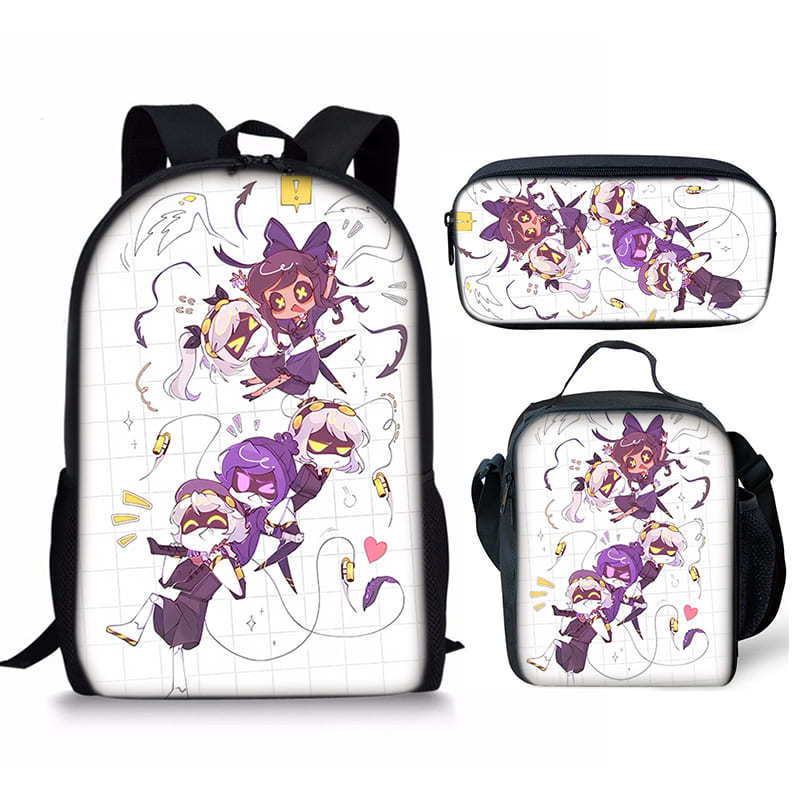 Hip Hop Youthful Novelty Murder Drones 3D Print 3pcs/Set Student Travel Bags Laptop Daypack Backpack Lunch Bag Pencil Case