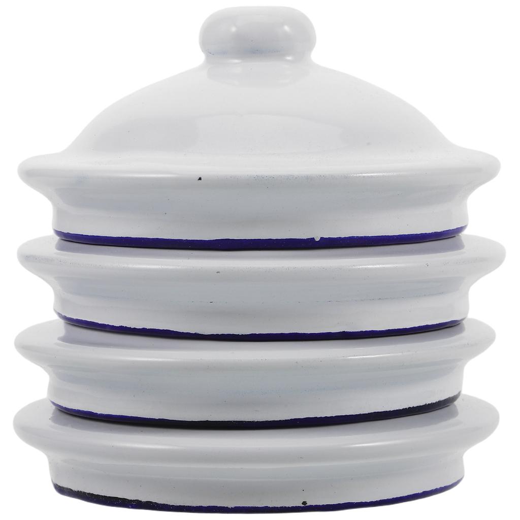 4Pcs Enamel Mug Top Lids Round Spill Proof Secure Fit for Cups Mugs Teacups Coffee Tea Drink Kitchen Teaware Replacement