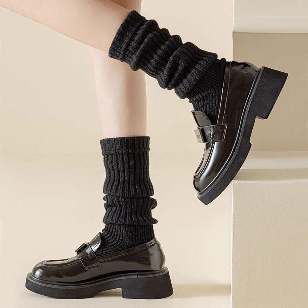 Cute Sweet Lolitas Knitted Socks Knitting Warm Foot Cover New Leg Warmers  Autumn Winter