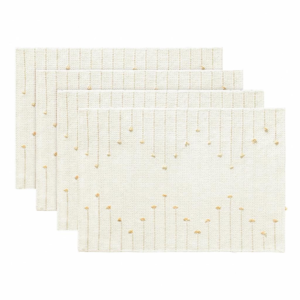 Light Grey Farmhouse Woven Rustic Placemats Set of 6,12x18 Seasonal Holiday Macrame Burlap Kitchen Dining Table Decoration for Home Party Decor