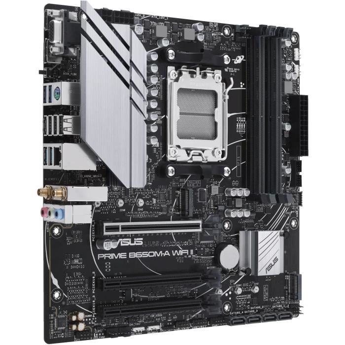 Carte Mère - ASUS - PRIME B650M-A WIFI II - AMD B650 - Emplacement AM5 Micro ATX