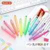 Shuttle Art Highlighter Bright Solid Fluorescent Fluorescent Retractable Gel with Clear for Marking Convenient Storage Pens, Colors, 12-Color Set,