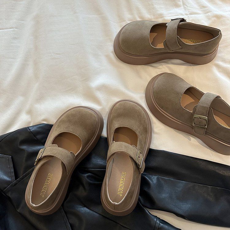 Platform Loafers Women's Spring 2025 New Fashion Outer Wear High-end Sense One Pedal