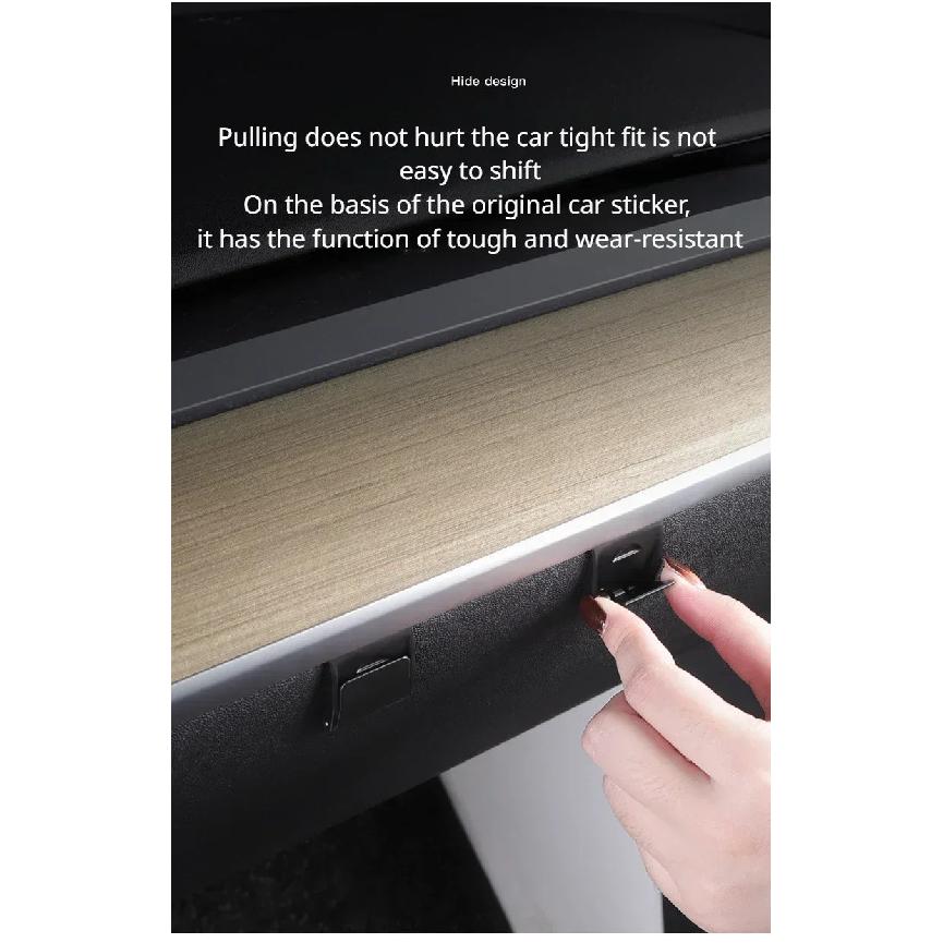 Glove Box Hidden Hook For Tesla Model Y 2023-2024 Auto Accessories Passenger Purse Bag Hanger Interior Storage Umbrella Holder