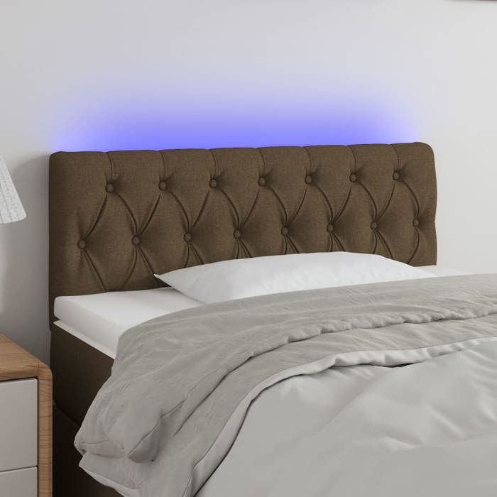 VidaXL LED Headboard Bedroom Furniture Single Bed Accessory Headboard Interior Dark Brown 3121933