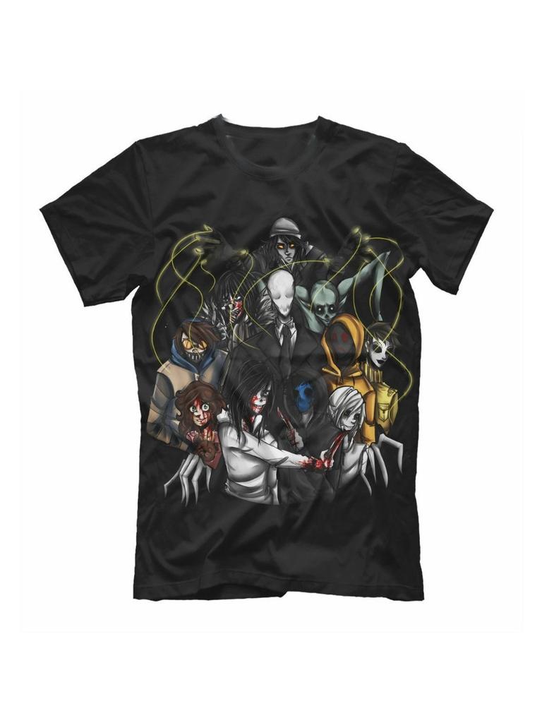 Creepypasta Horror Fear Scary Halloween T-Shirt. Summer Cotton Short Sleeve O-Neck Mens T Shirt New S-3XL