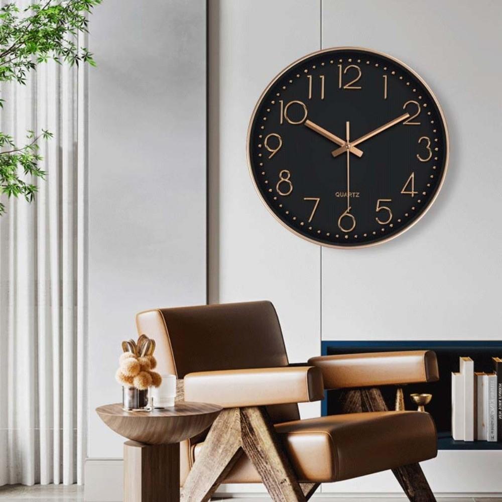 Creative Silent Nordic Wall Clock Multi-color High-definition Round Hanging Clock Glass ABS Wall Electronic Time Porch