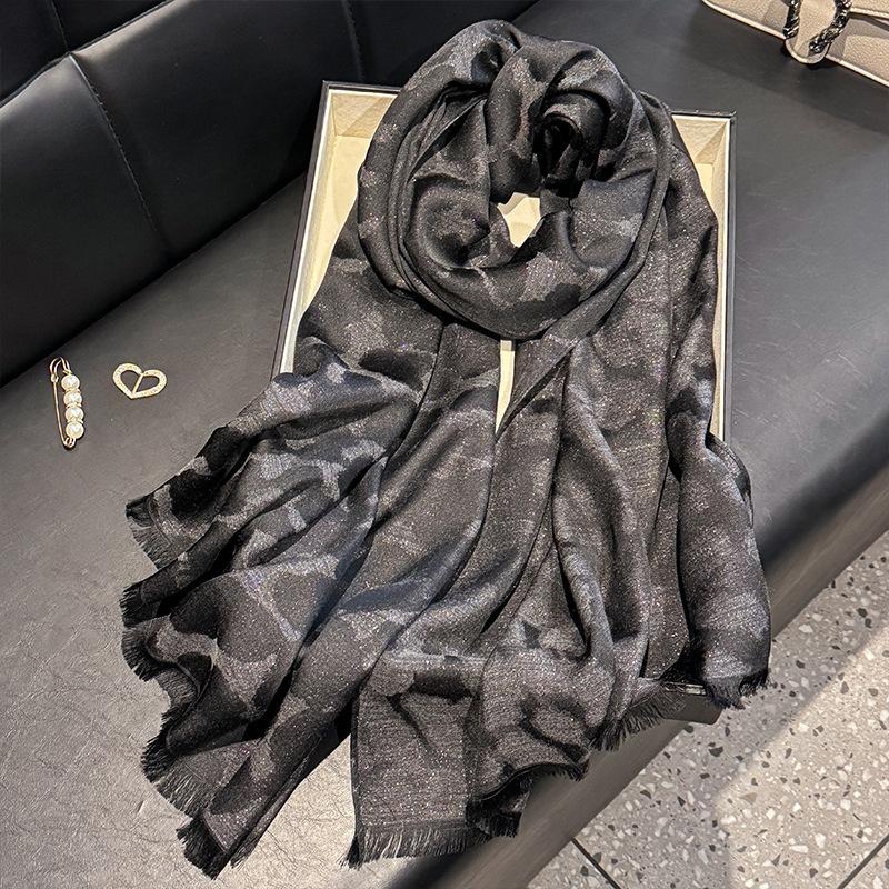 Summer Silk Scarf Female Imitation Silk Printing Long Scarf Thin Shawl With Decorative Leopard Print Tencel Cotton Beach Towel