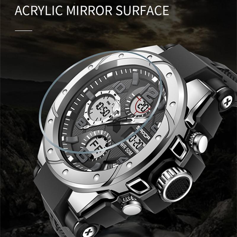 SANDA Electronic Watch Fashion Trend Electronic Watch Luminous Multifunction Watch