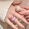 Multicolor Floral Acrylic Jelly Ring Y2K Style Statement Jewelry for UK EU Markets US Size 7 Eco-Friendly Material Rings Girls