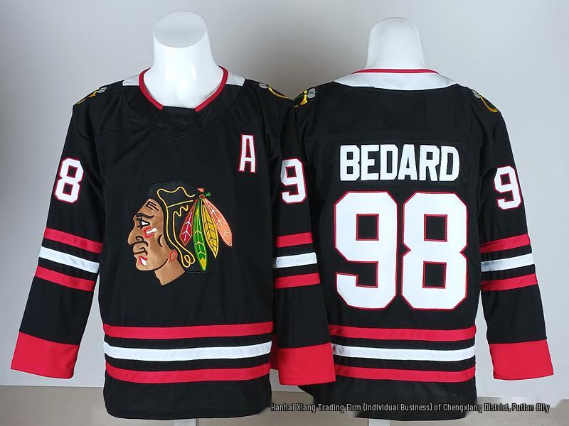 

Chicago Blackhawks #98 Bedard Men s #86 Embroidered NHL Hockey Jersey L