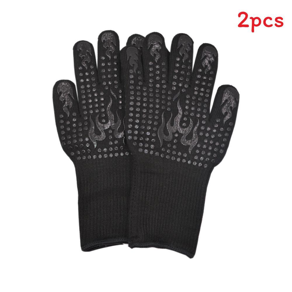 Luvas Resistentes ao Calor para Churrasco com Pegada de Silicone para Grelhar e Cozinhar ao Ar Livre