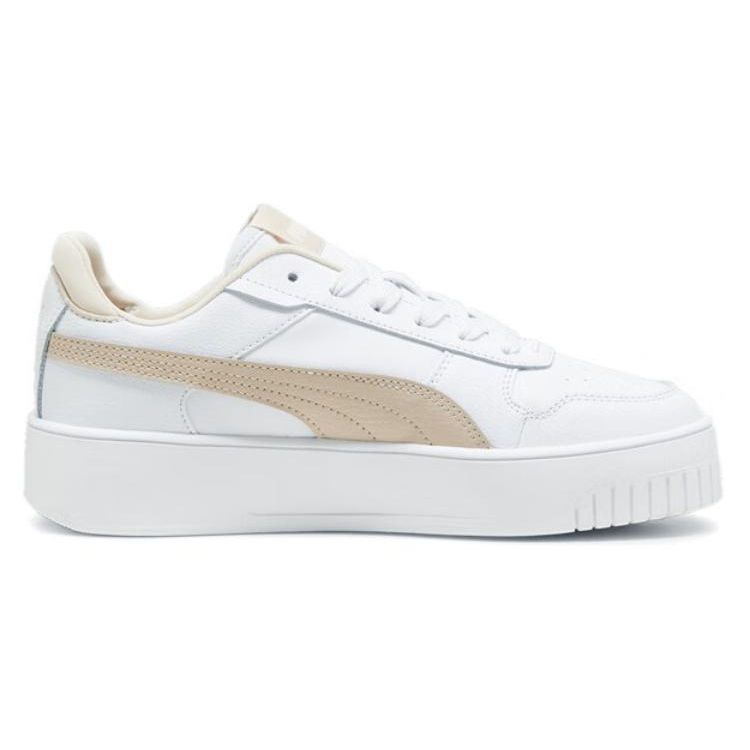Puma Carina Thick Sole Comfortable Durable Lightweight Low Top Sneakers Women sneakers Off-White 389390-26