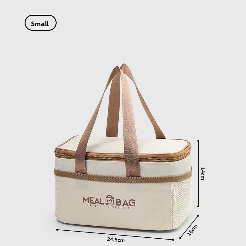 Insulated Waterproof Lunch Bag Portable Oxford Cloth Meal Tote for Work and School Modern Simple Design
