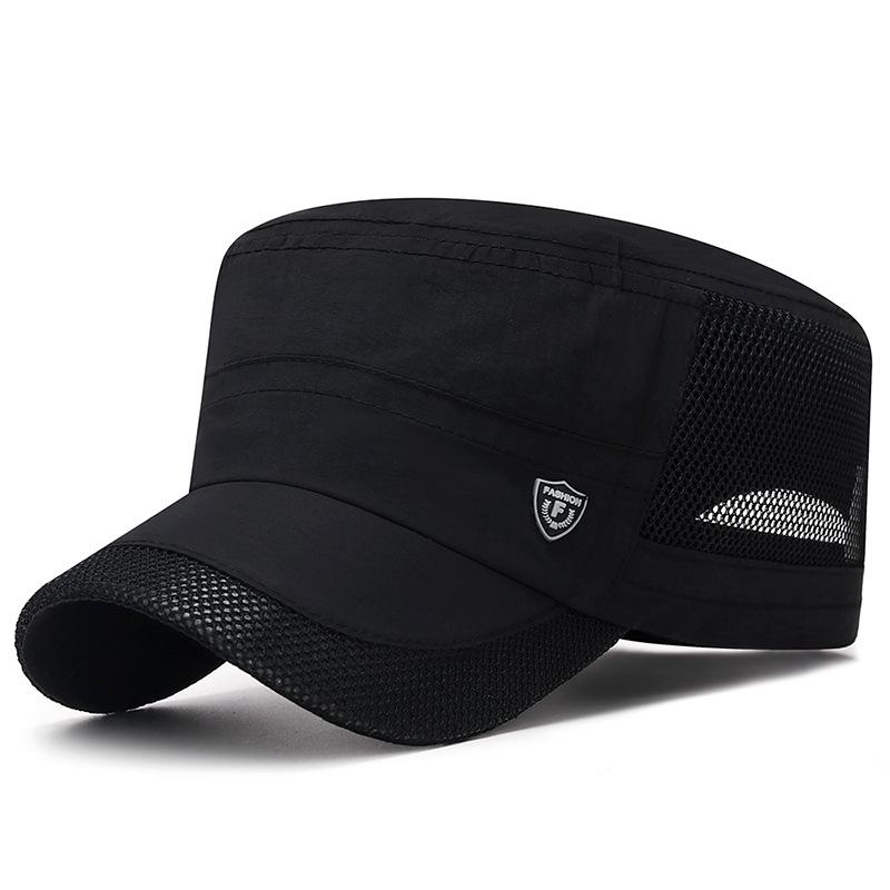 

Men s Quick-drying Hats Sun Protection and Sun Protection Thin Breathable Mesh Flat Top Hats Spring and Summer Outdoor Baseball Caps Adjustable 55-60cm