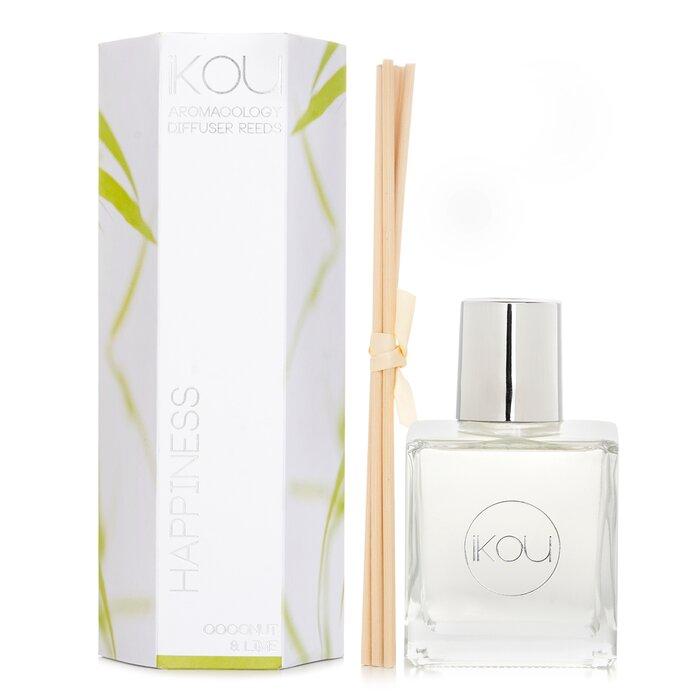 iKOU Aromakologie Tyčinky do difuzéru - Štěstí (Kokos a limetka - 9měsíční zásoba) 175ml