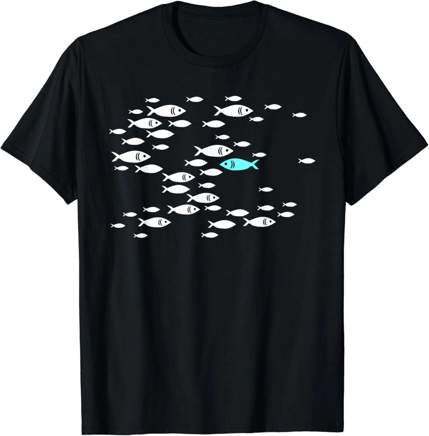 

Fish swim against the current in the sea Gift Unisex T-Shirt M