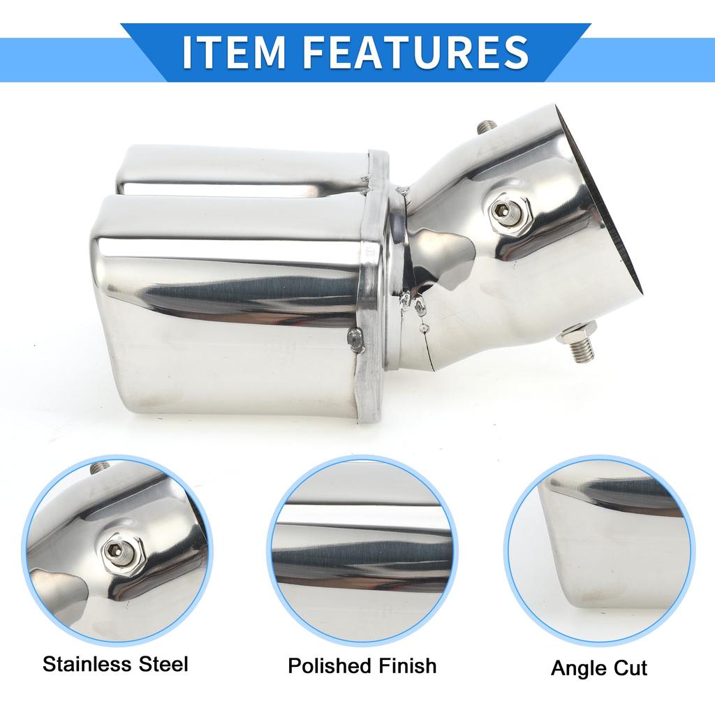VekAuto Car Exhaust Tail Muffler for Toyota Land Cruiser Prado GDJ/TRJ150 Series 1pc Square