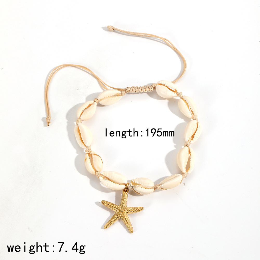 

Vacation Ocean Wind Pink Shell Necklace Female Design Sense Can Submit Hand-Woven Necklace