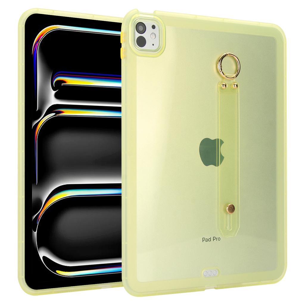 For iPad Pro 11 (2024) Case Shockproof TPU Tablet Cover with Wristband