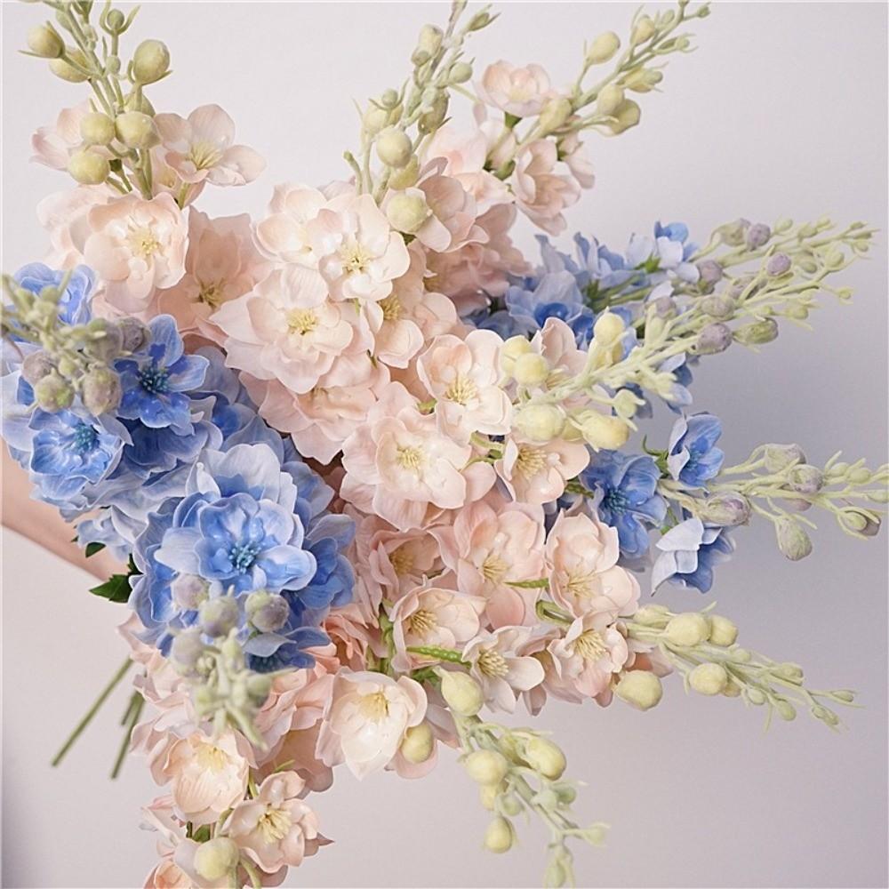 72cm Artificial Delphinium Flower Lifelike Real Touch Delphinium Stem Moisturizing Simulation Flower Wedding Bouquet