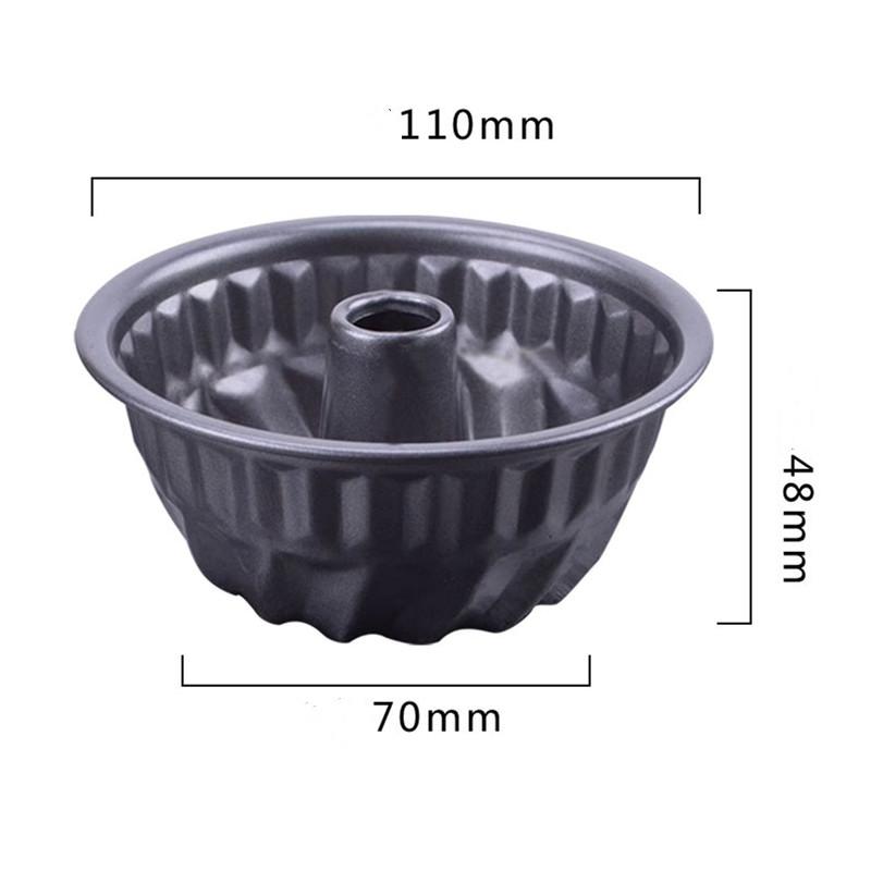 

4inch 7inch Cake Pan Non-Stick Carbon Steel Bakeware Fluted Round Baking Mold for Oven Home Kitchen Reusable Easy Release светло-серый