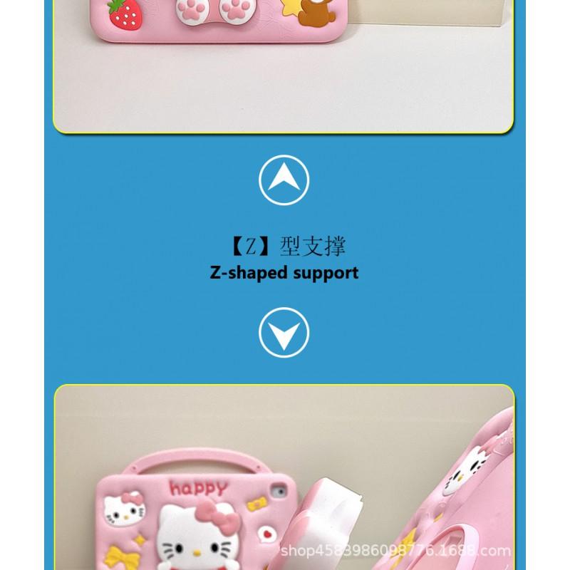 9.7 Inch IPad Pro Air 2 Case With Kickstand Cartoon Cat Design Soft Silicone Full Coverage Shockproof Tablet Cover 5 6