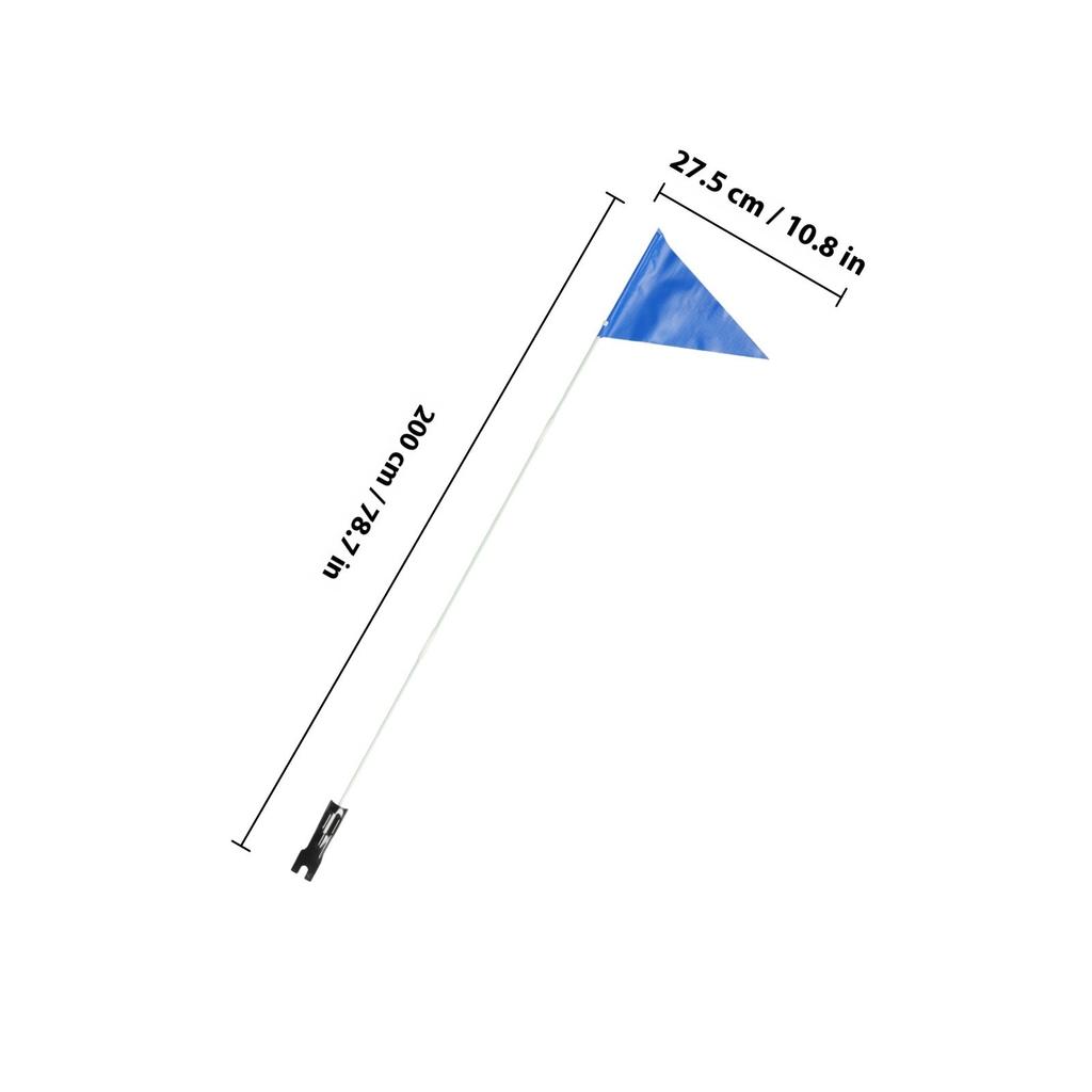 1Set Bike Safety Flag Adjustable Triangular Pole Children's Tail Cycling Sign Safety Flag Reflective Flagpole with Pole