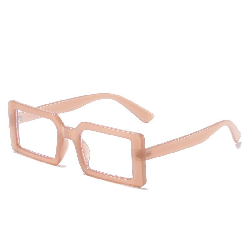 New Plain Anti-Blue Transparent Glasses Retro Literary Jelly Flat Glasses Can Be Equipped With Myopia Glasses Frame Tide
