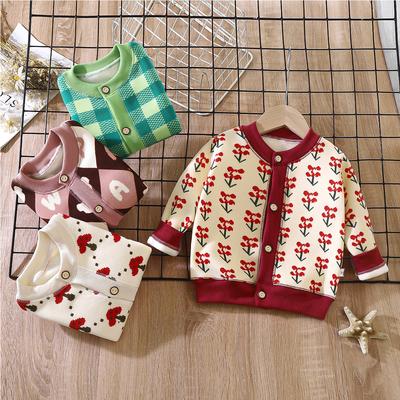 Children's Knit Coat Autumn and Winter Warm Cardigan Sweater for Boys and Girls